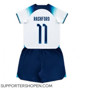 England Marcus Rashford #11 Hemmatröja Barn VM 2022 Kortärmad (+ korta byxor)